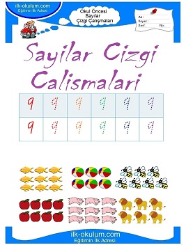 Çocuklar İçin Çizgi Çalışma Sayfaları 